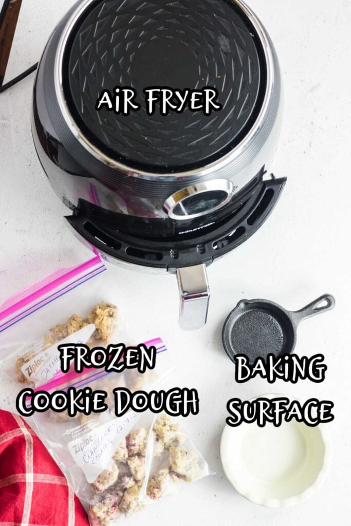 What you need to make air fryer cookies from frozen dough.