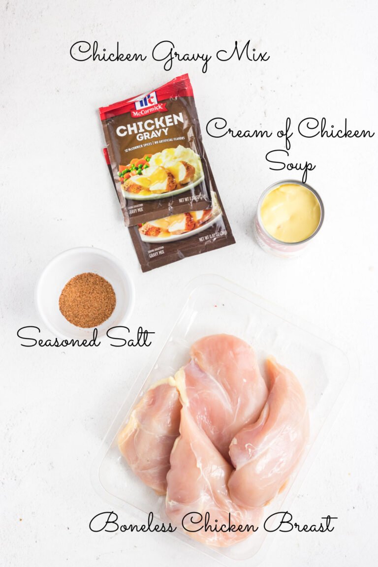 Easy Crockpot Chicken and Gravy ( 4 Ingredients) - Restless Chipotle