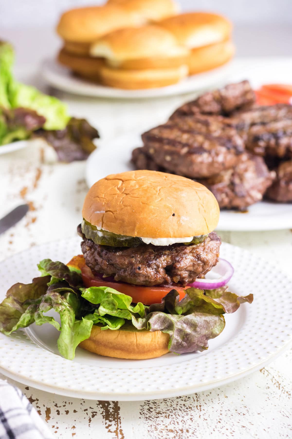 Recipe Box, Burgers with Spiralized Onion & Pineapple Salsa