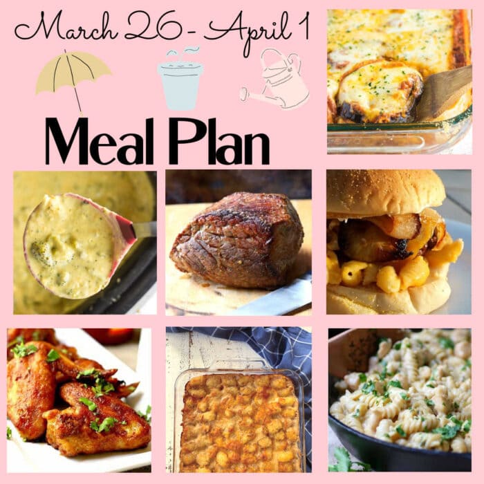 Collage of images from this meal plan.