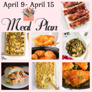 Collage of images from this week's meal plan.