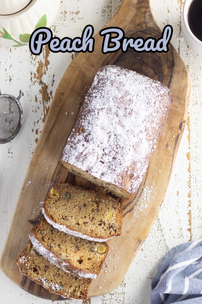Overhead view of sliced bread with title text overlay.