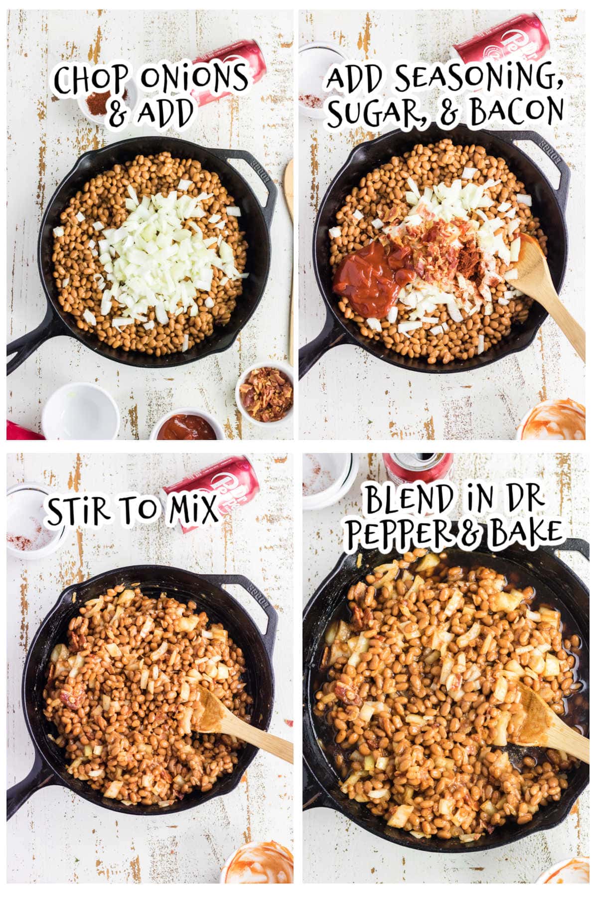 Step by step images for making this baked beans recipe.