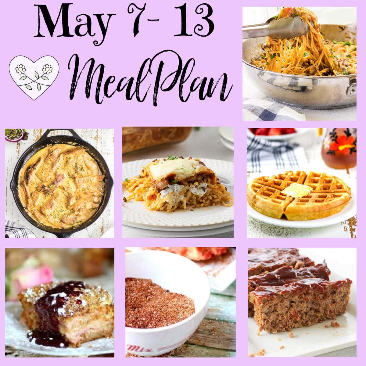 Collage of images from meal plan 20.