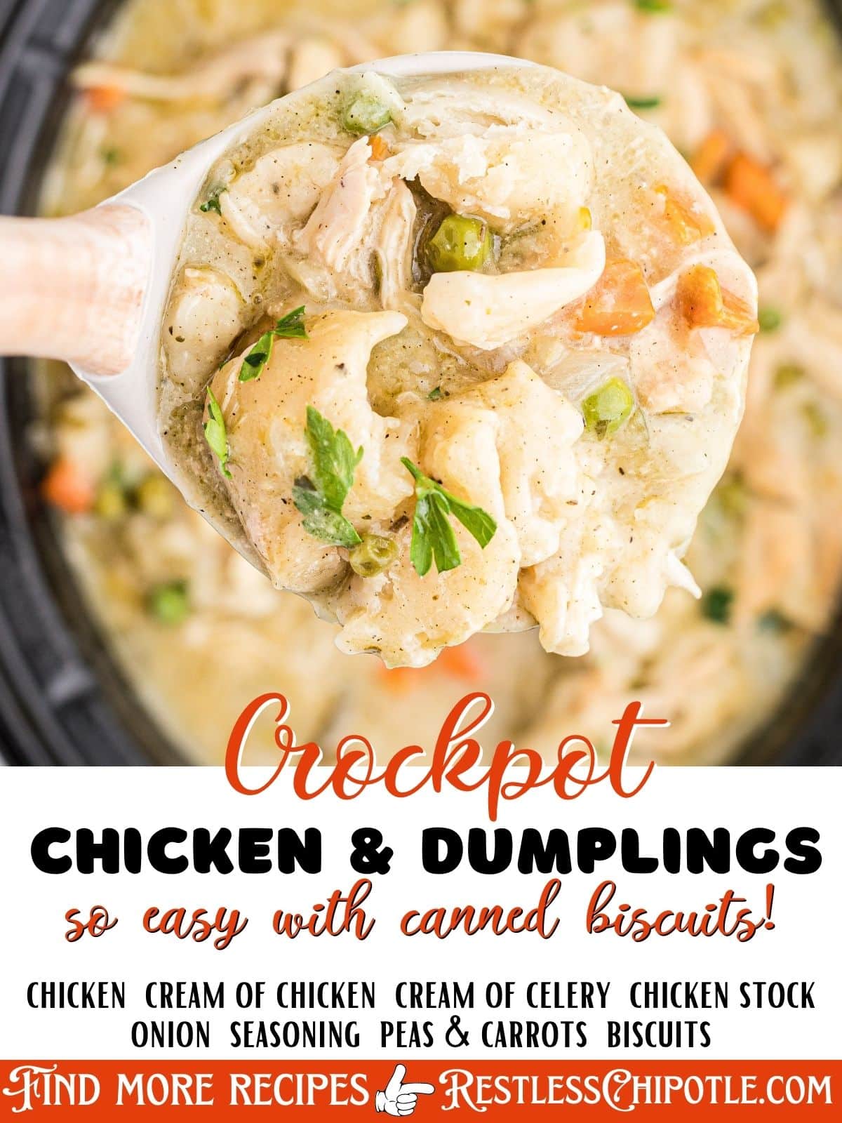 Crock Pot Chicken & Dumplings - Plain Chicken