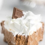 Hershey Pie with text overlay for Pinterest.