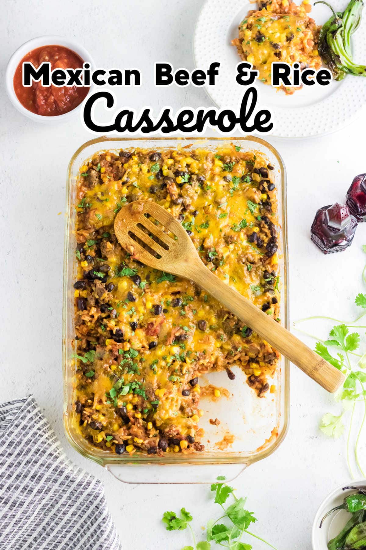 Casserole with a title text overlay.