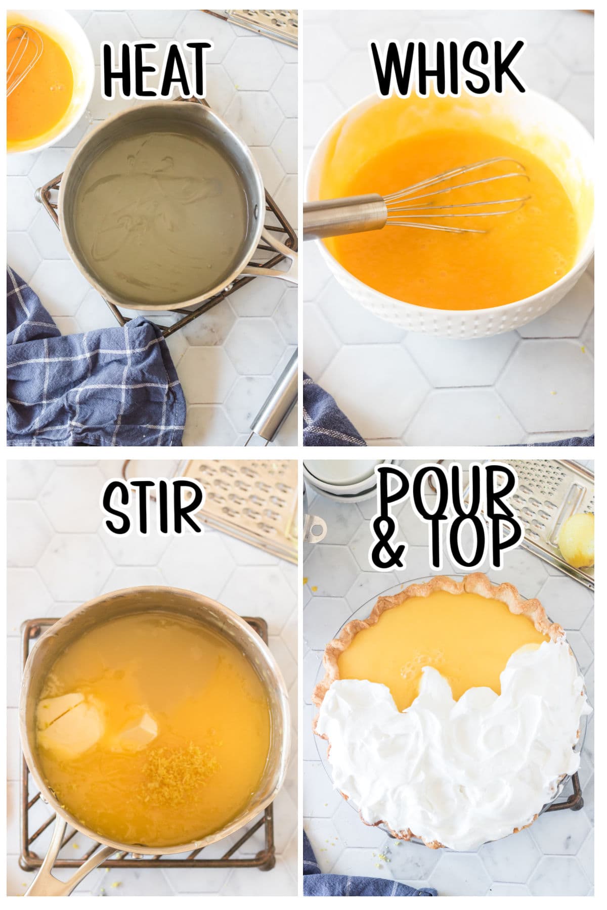 Lemon meringue pie step by step instructions.