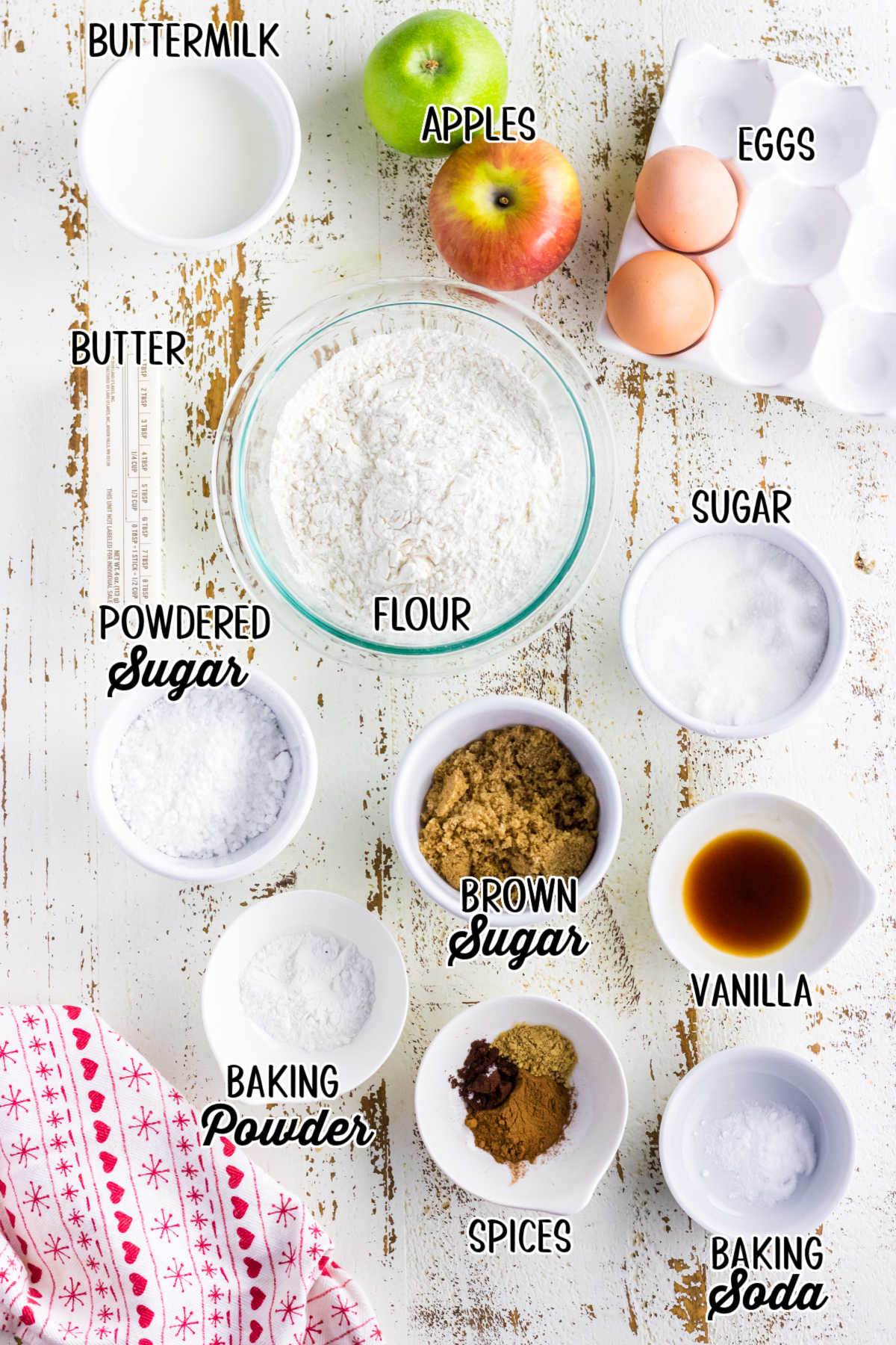 Labeled ingredients for this recipe.