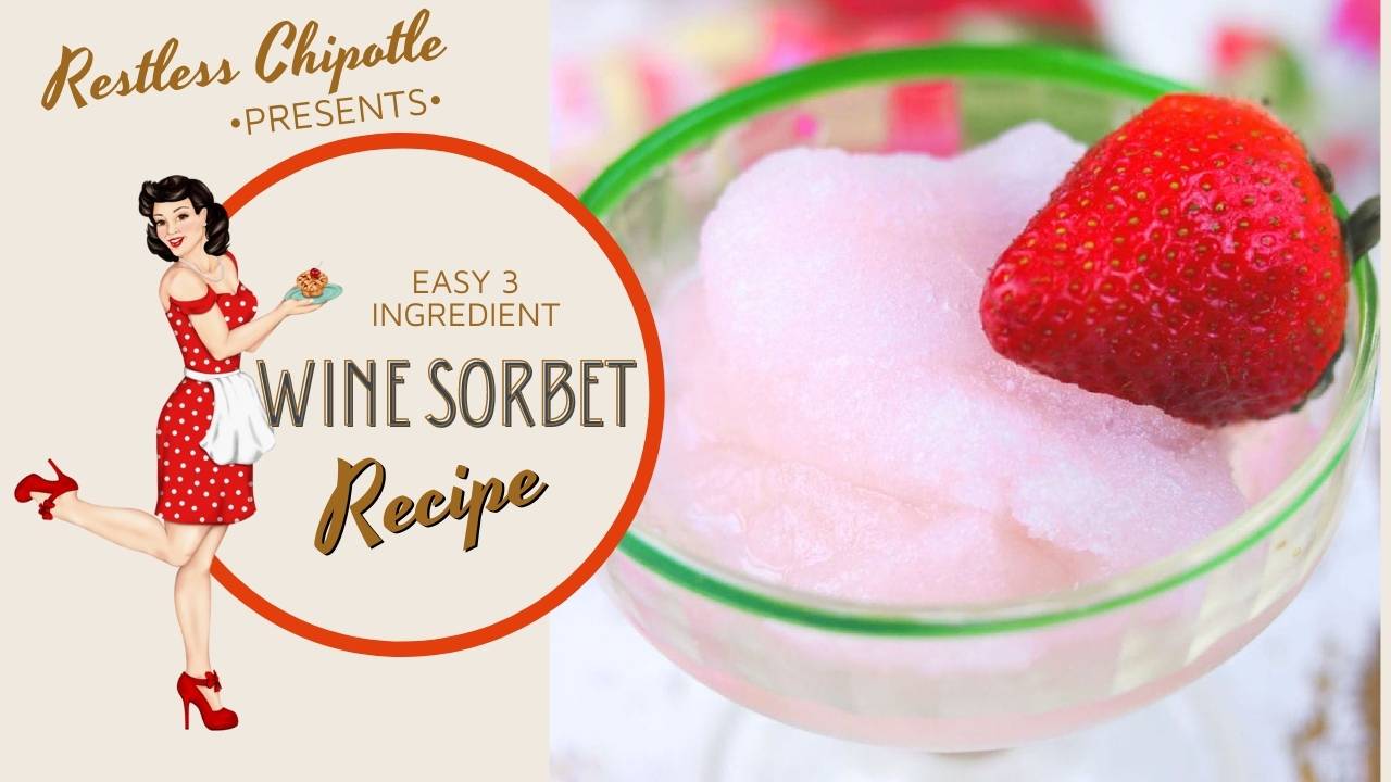 Cover for the wine sorbet video - click to go to youtube.