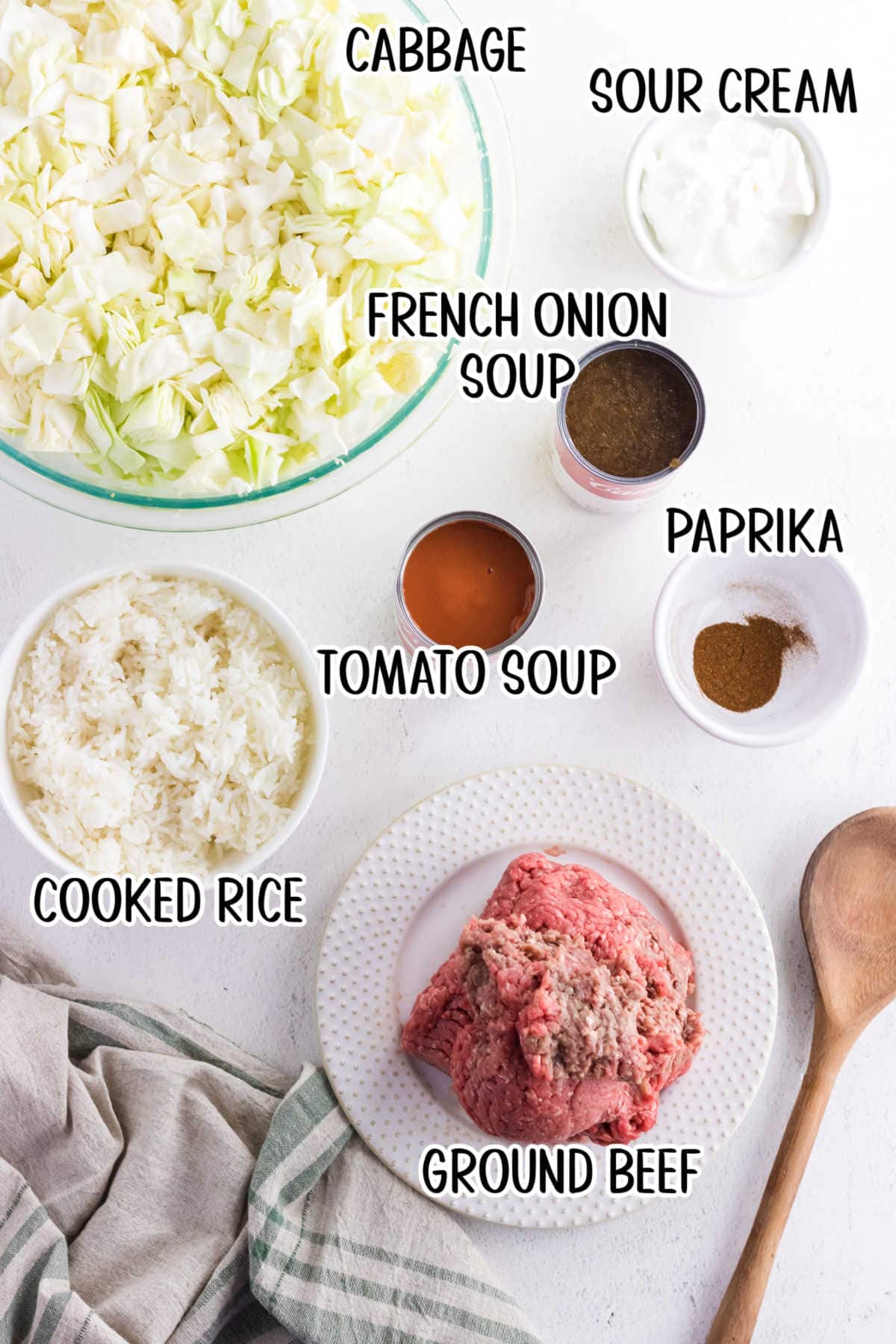 Labeled ingredients for this recipe.