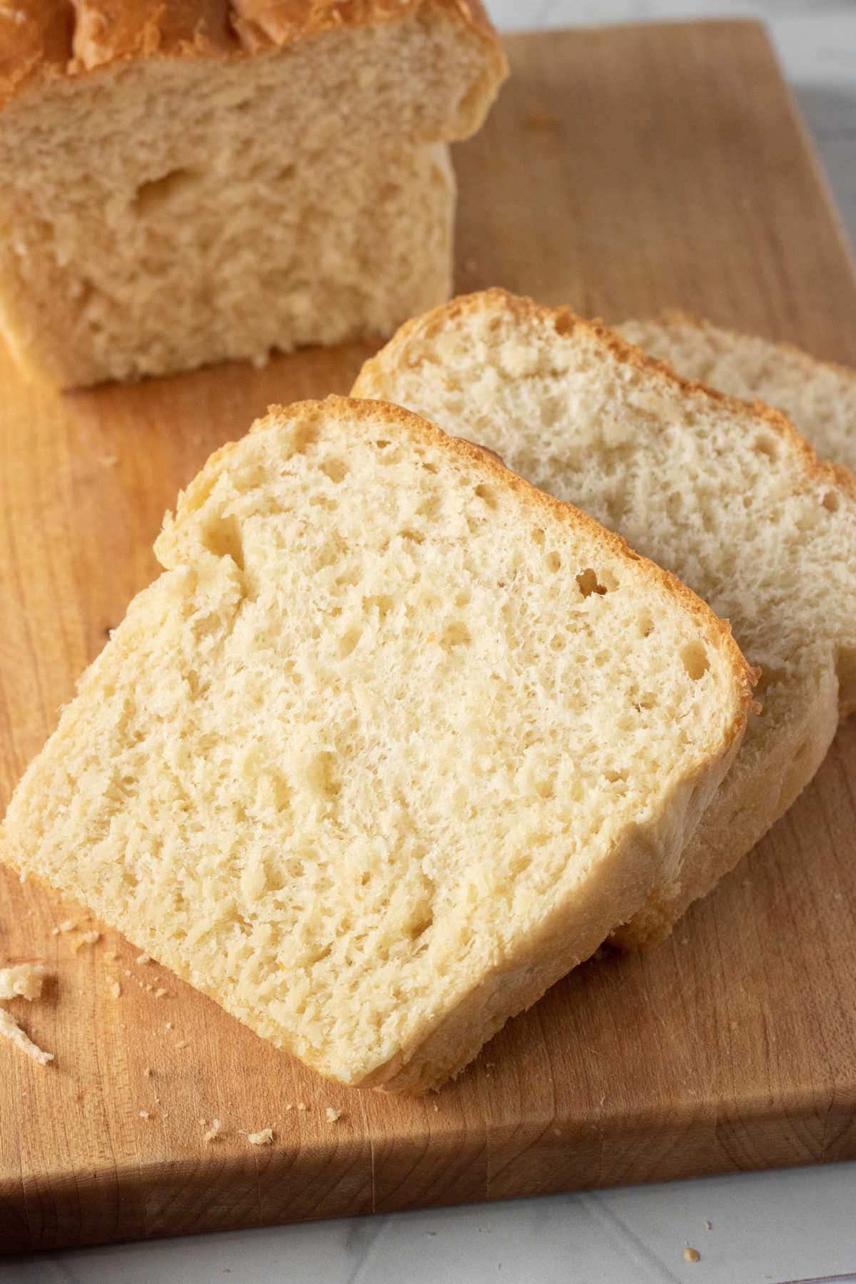 Two slices of Batter bread