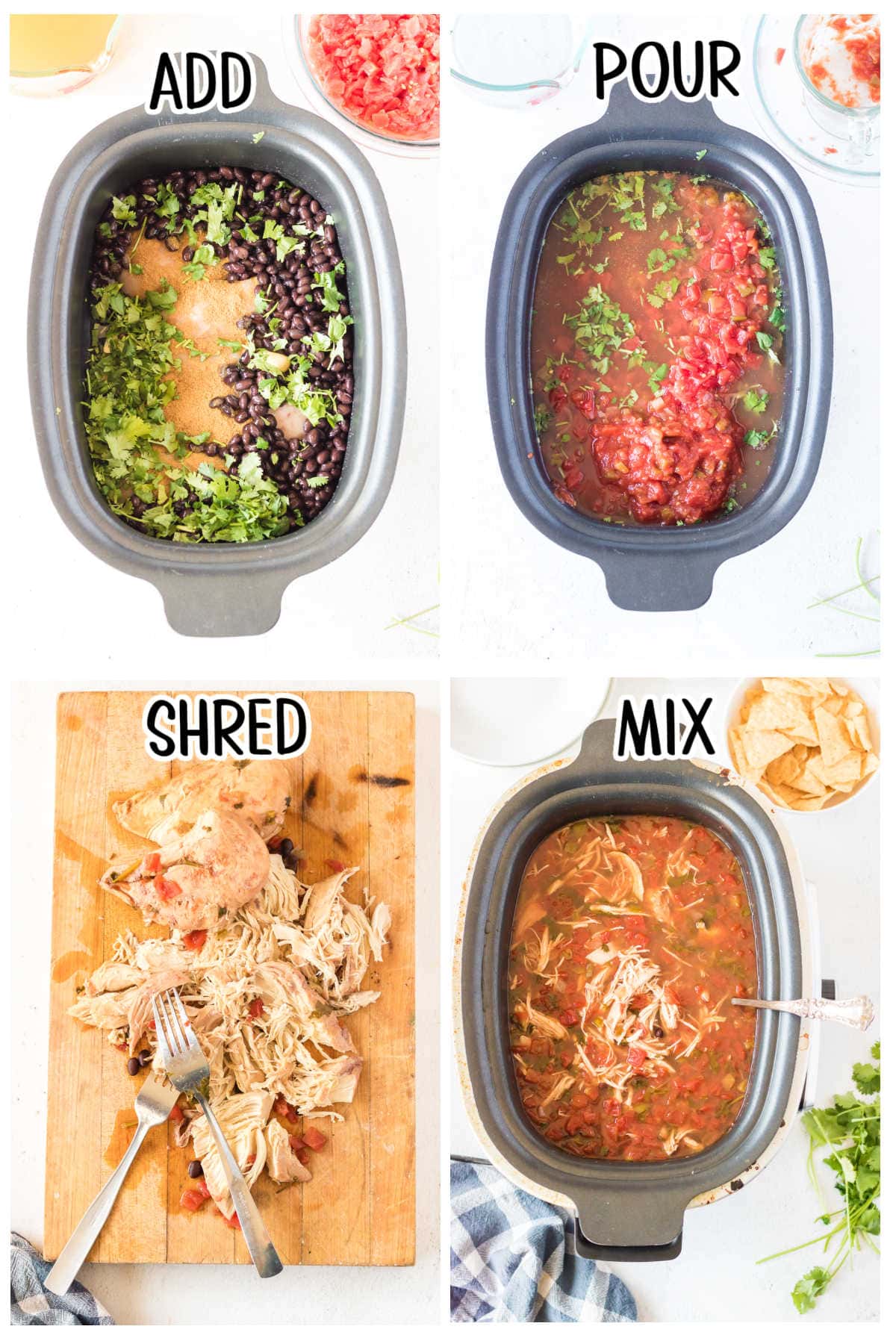 Step by step instructions for Chicken Tortilla Soup.
