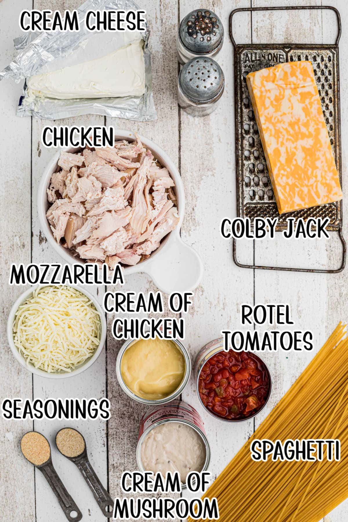 Labeled ingredients for this recipe.