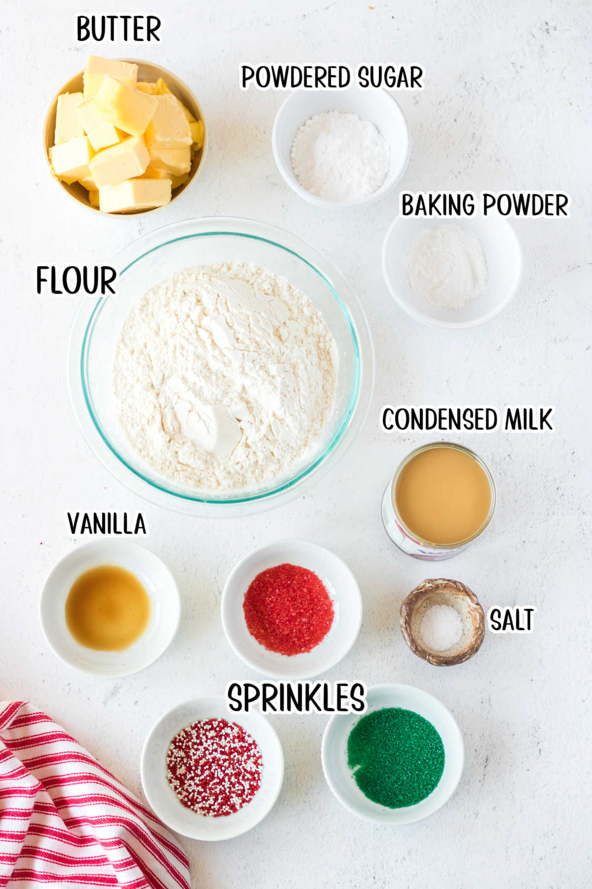 Labeled ingredients for this recipe.