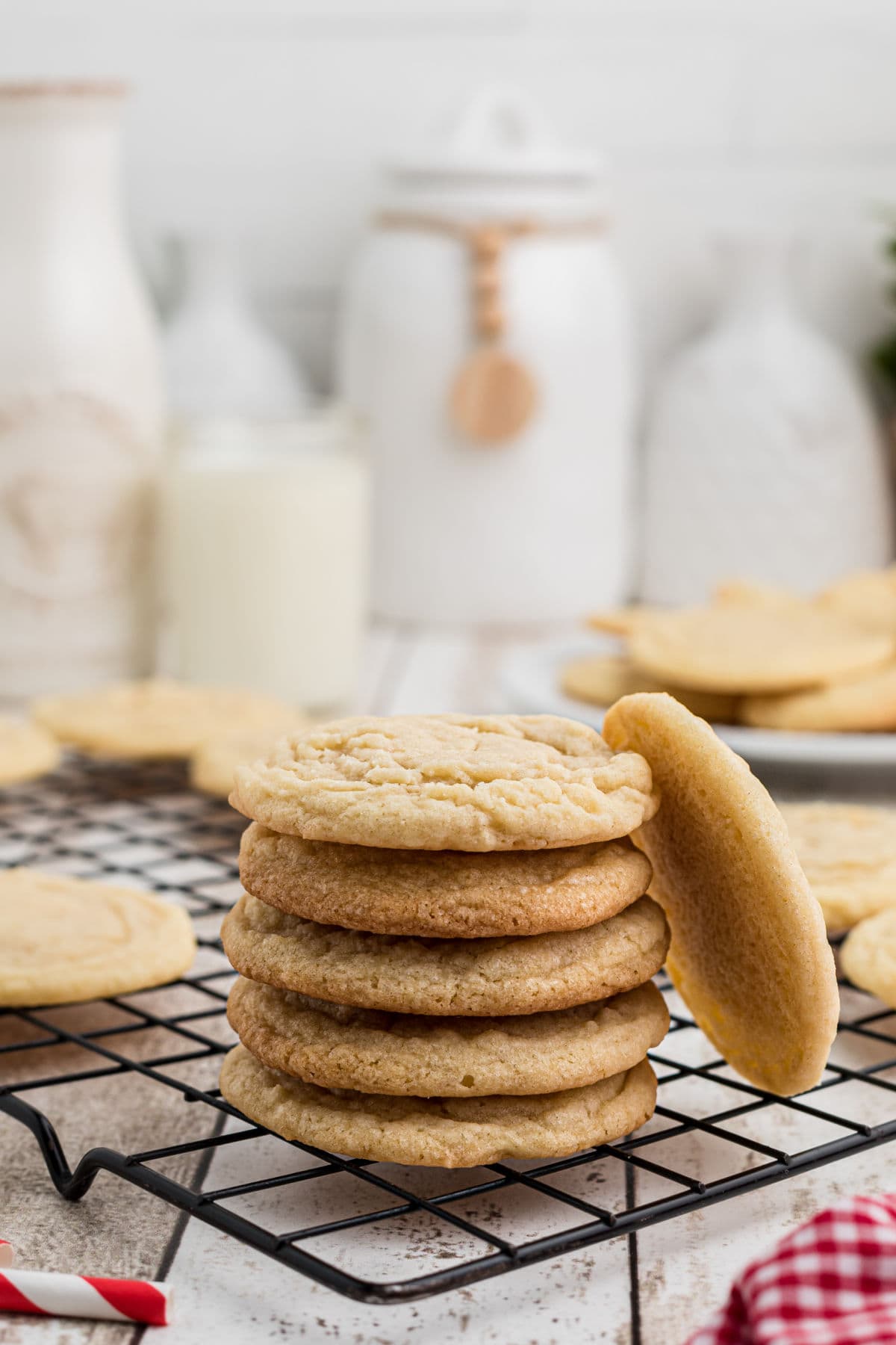 Cookies cooling on a rack.