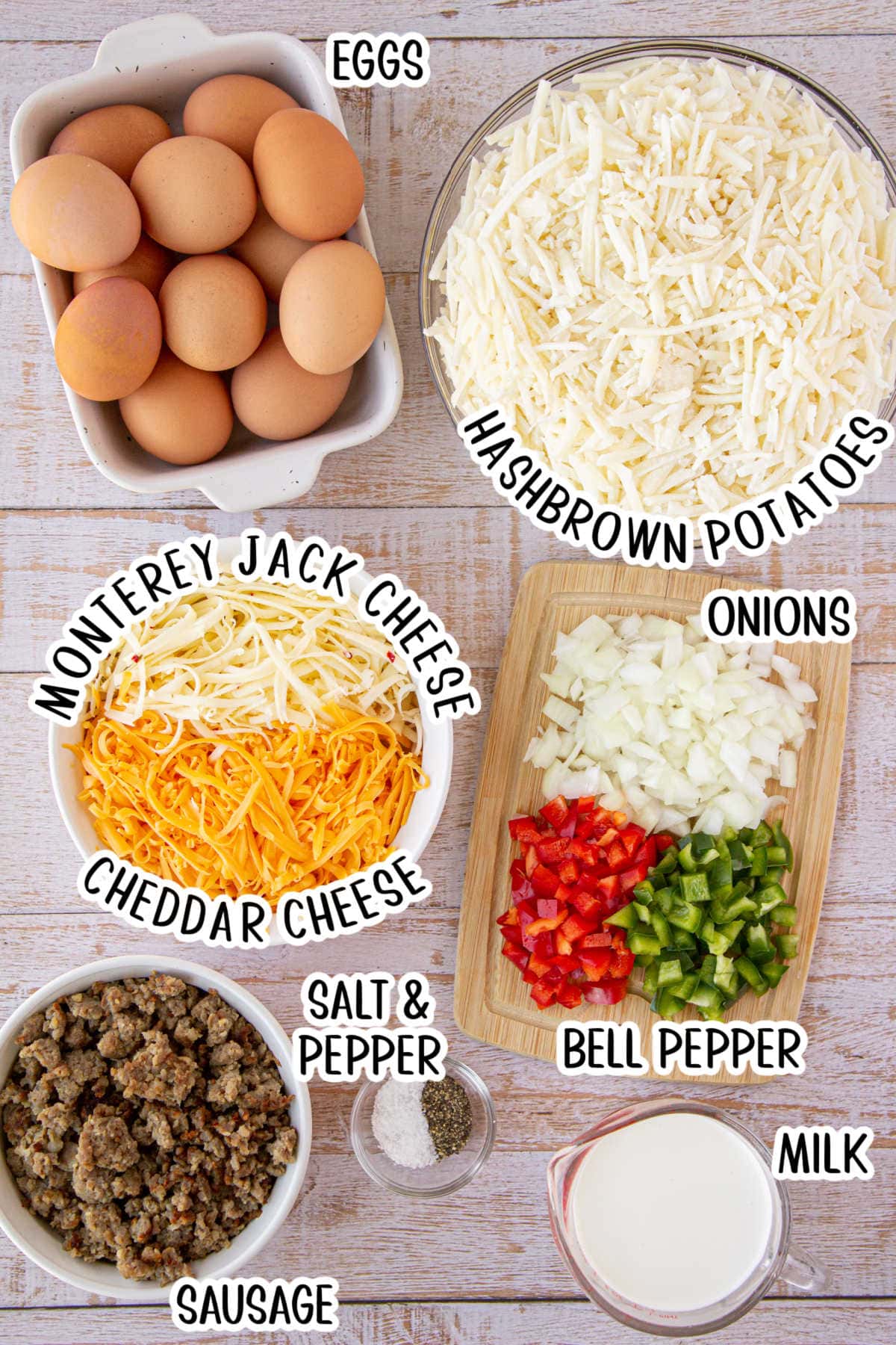 Ingredients for this casserole.