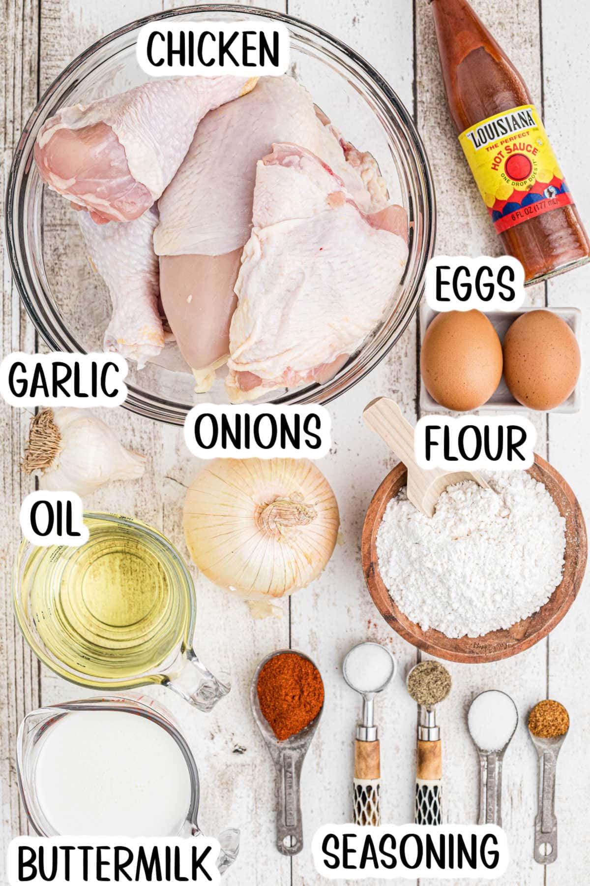 Labeled ingredients for this recipe.