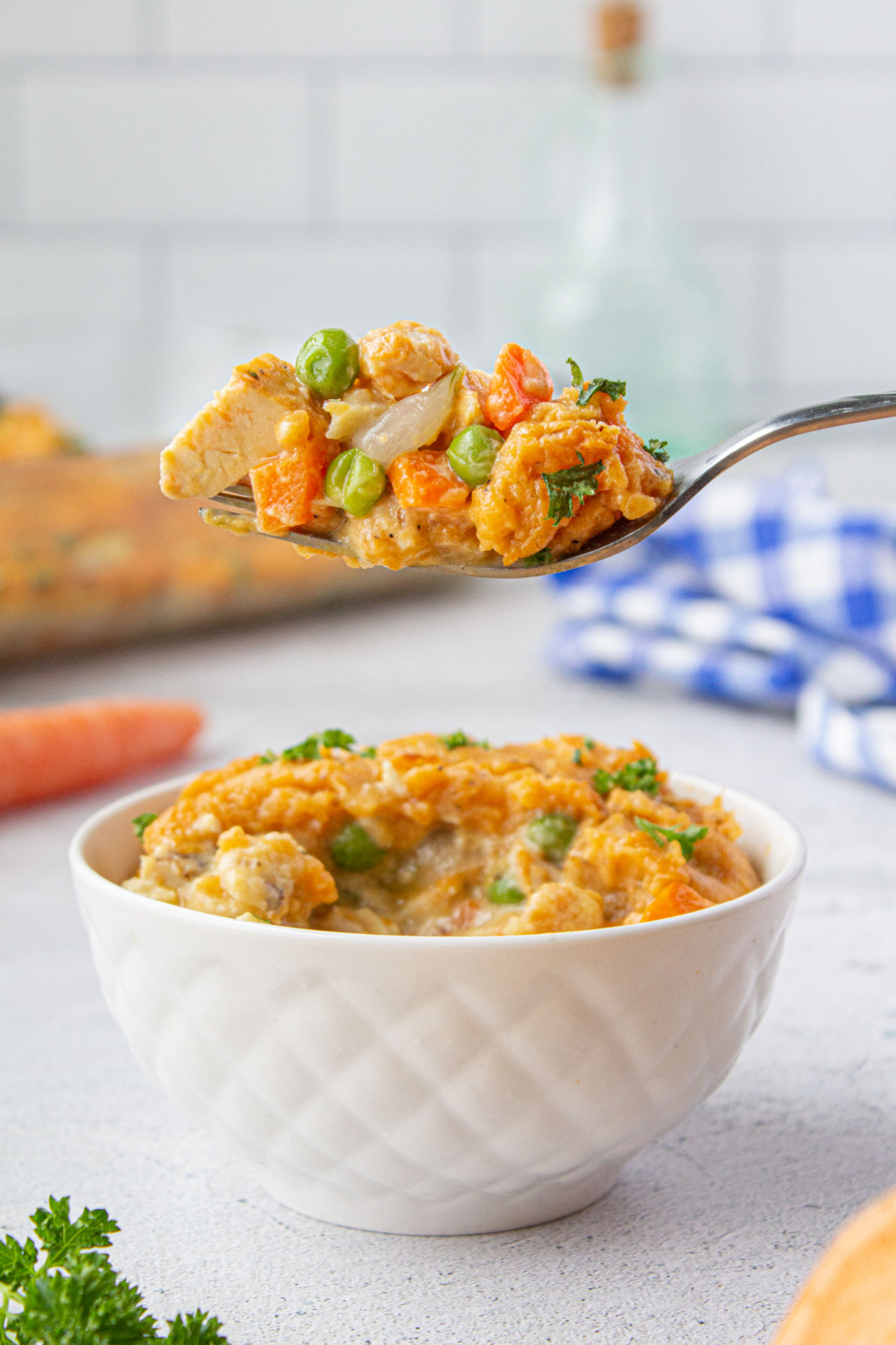 A bowlful of this chicken pot pie.