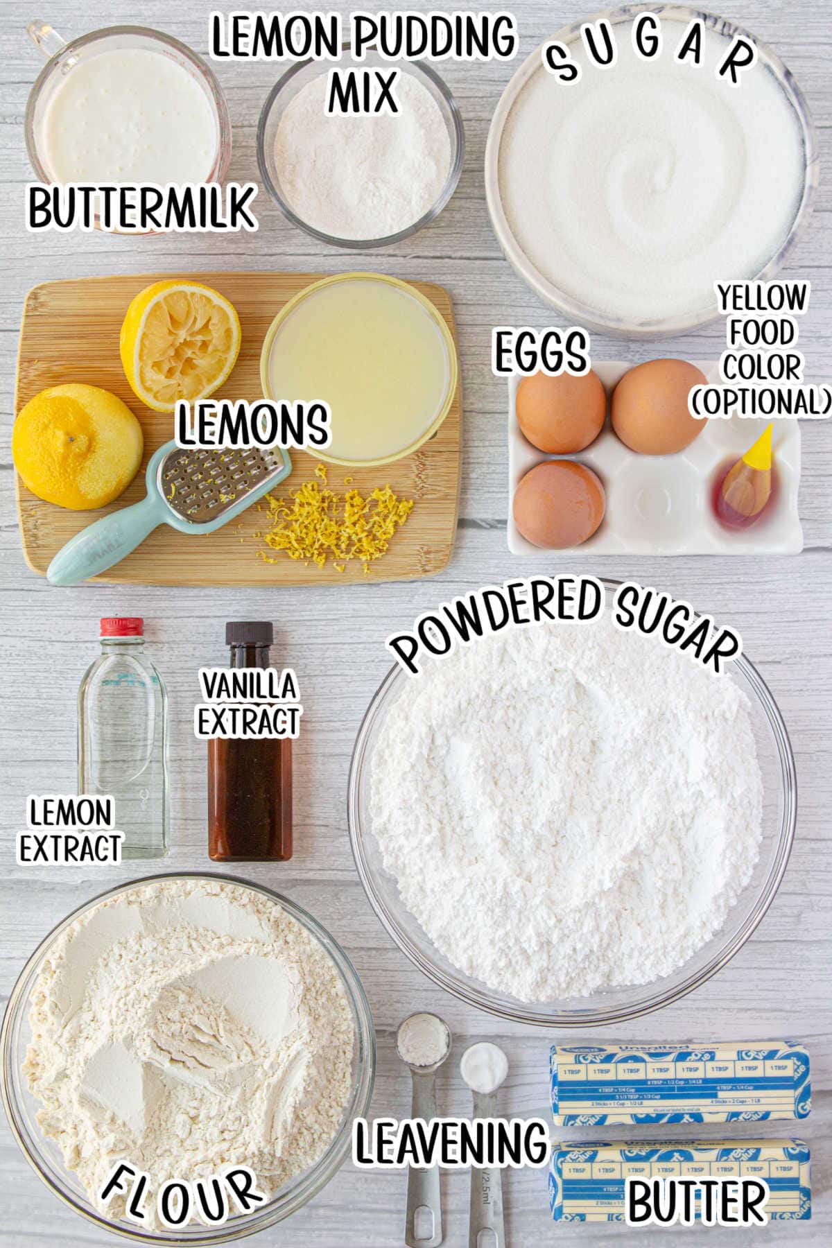 Labeled ingredients for this recipe.