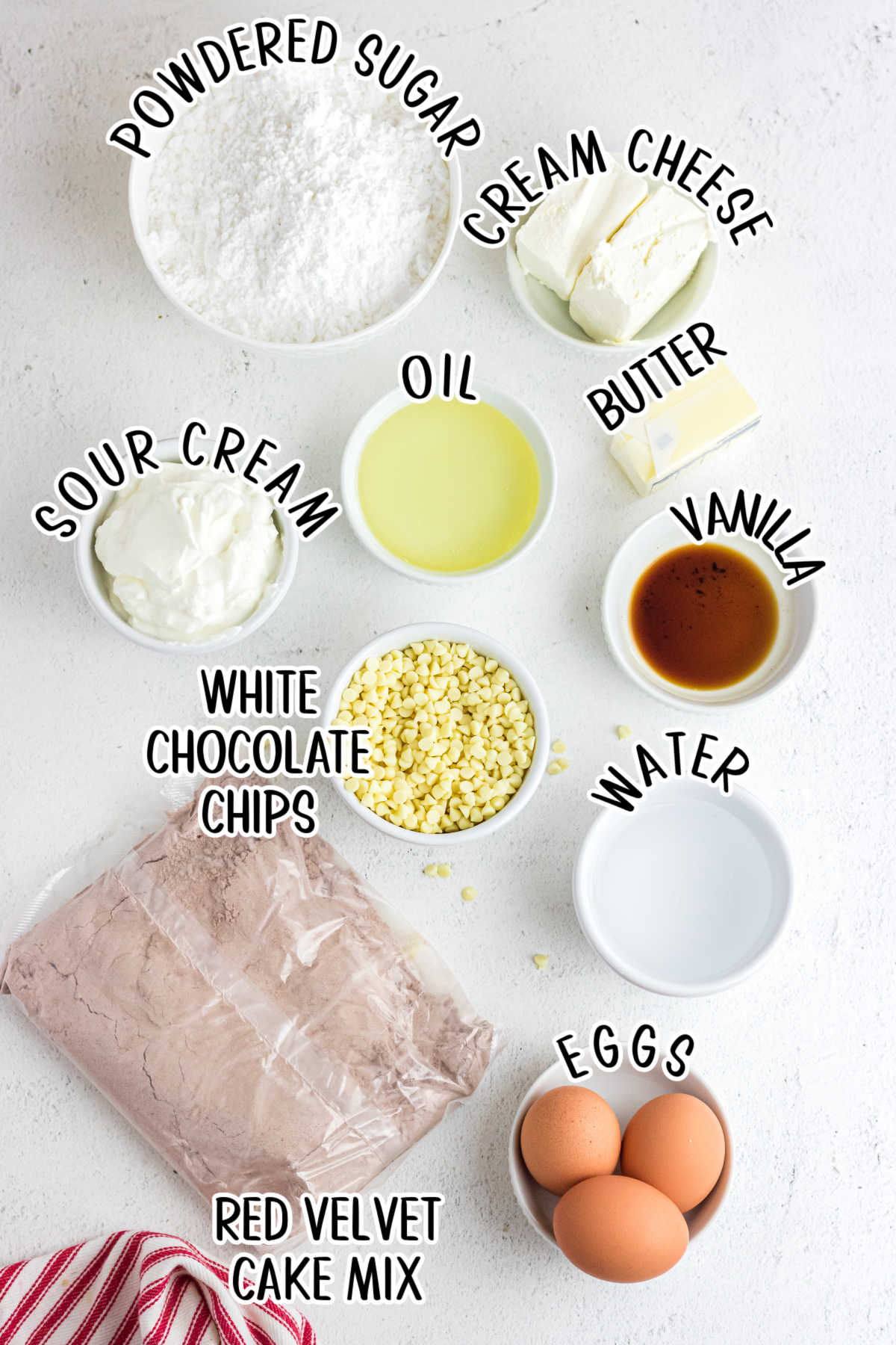 Labeled ingredients for this recipe.