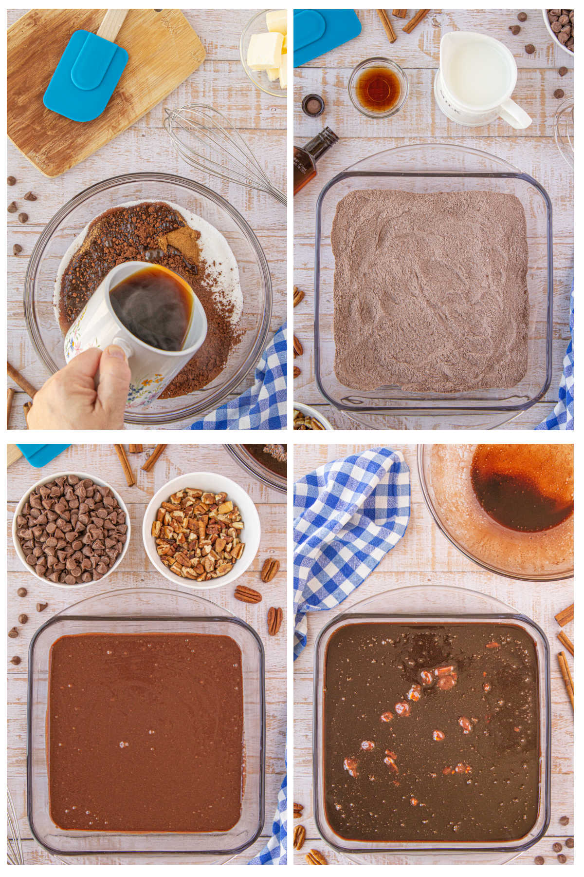 Step by step images showing how to make this dessert.