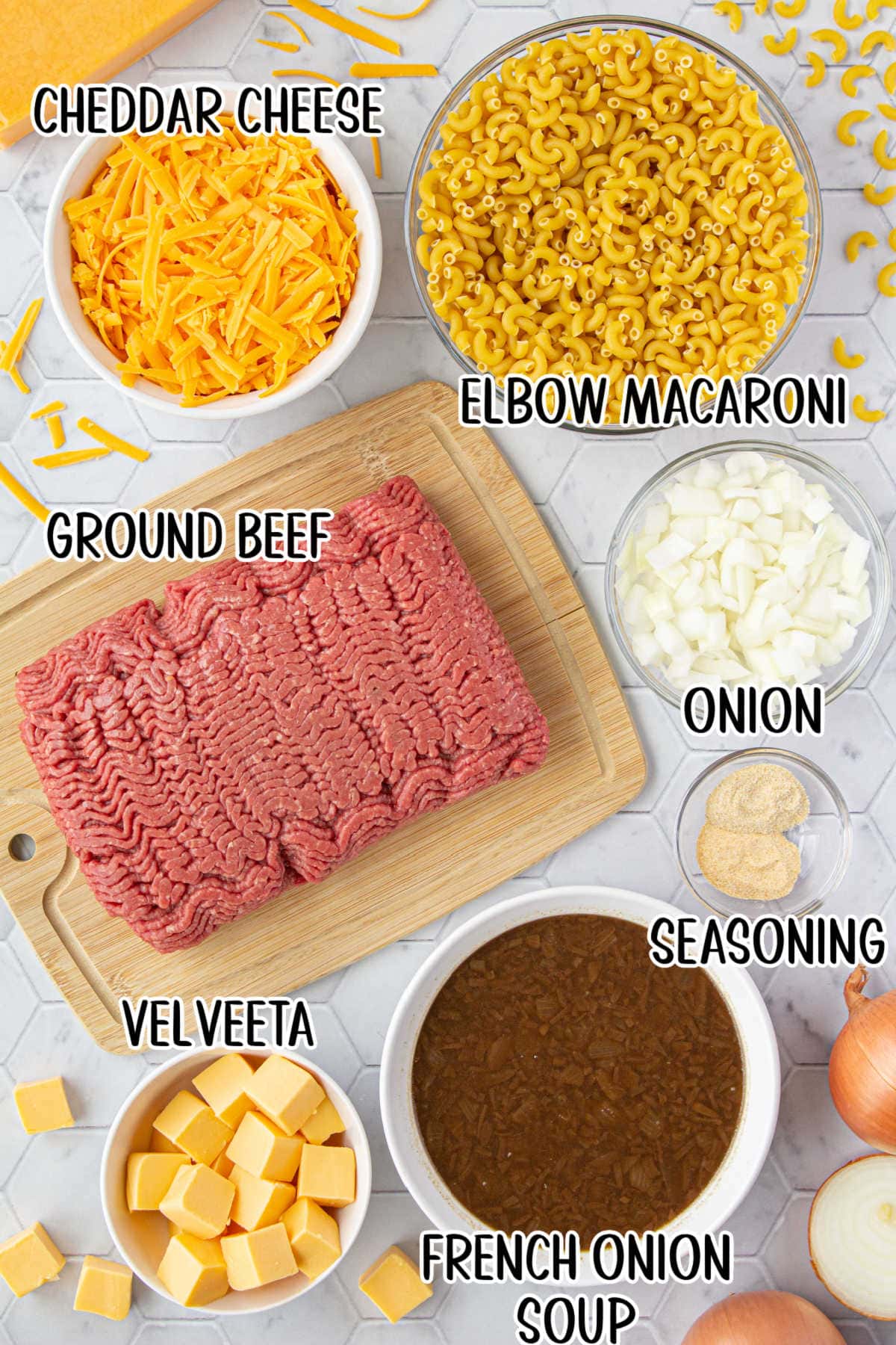 Labeled ingredients for this recipe.