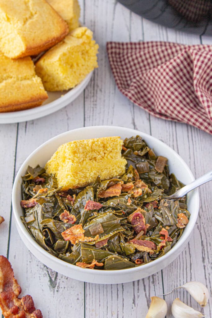 Easy Crock Pot Southern Collard Greens with Bacon Restless Chipotle
