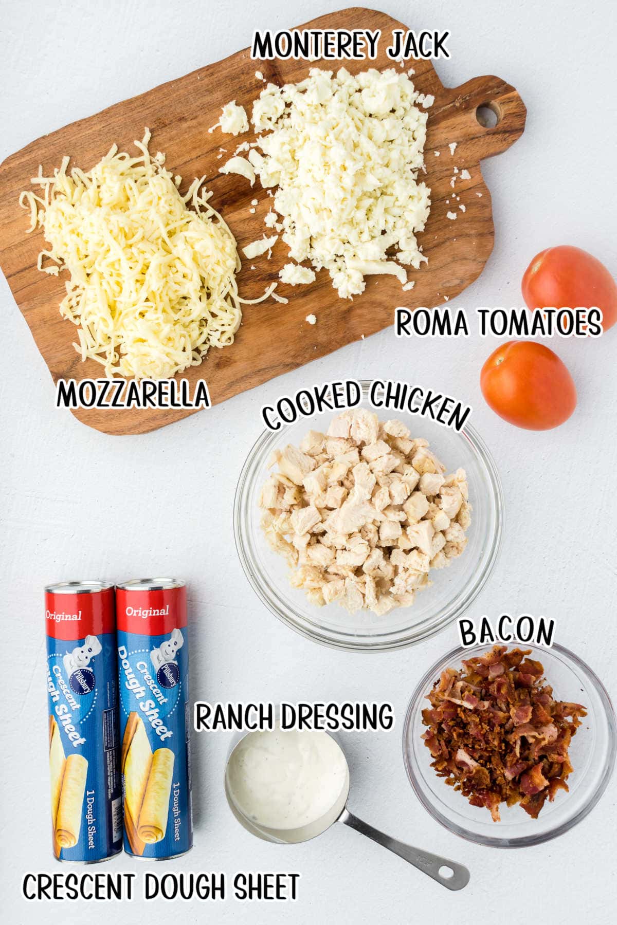 Labeled ingredients for this recipe.