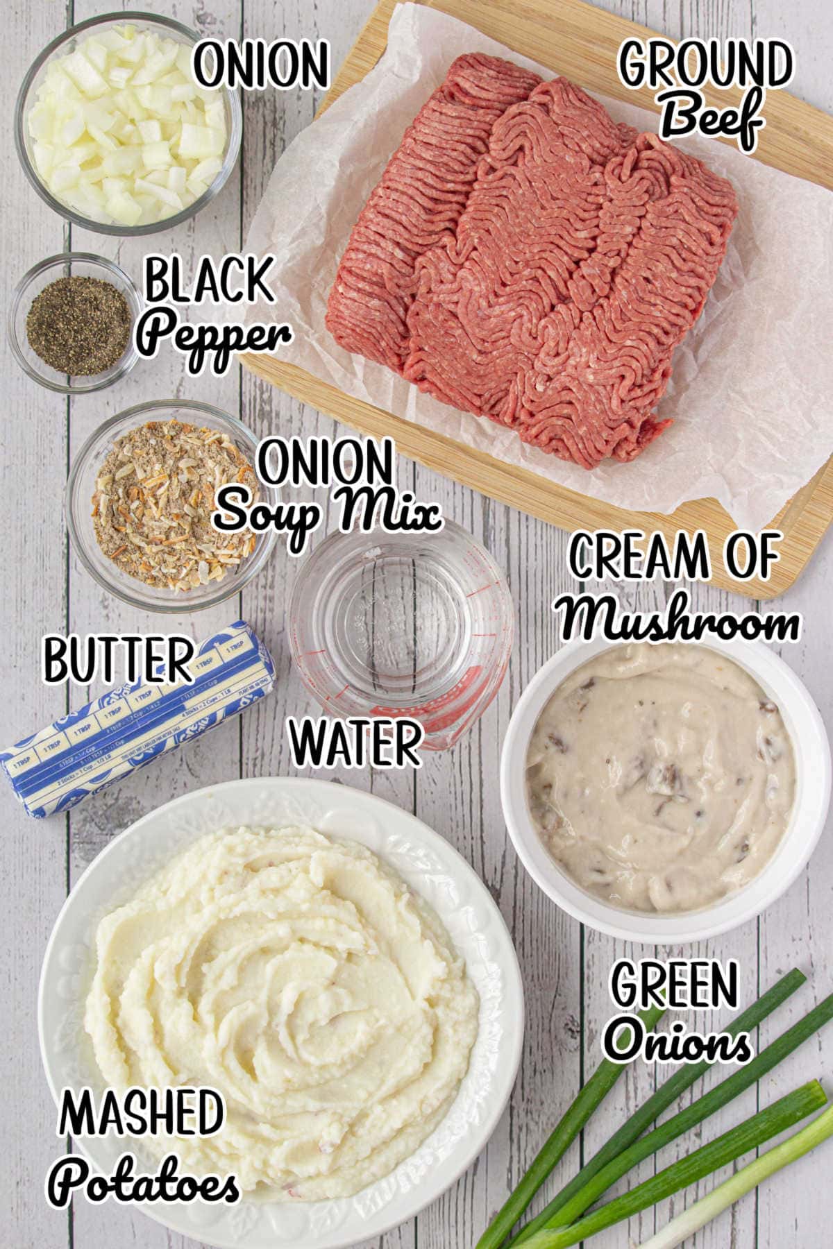 Labeled ingredients for this recipe.