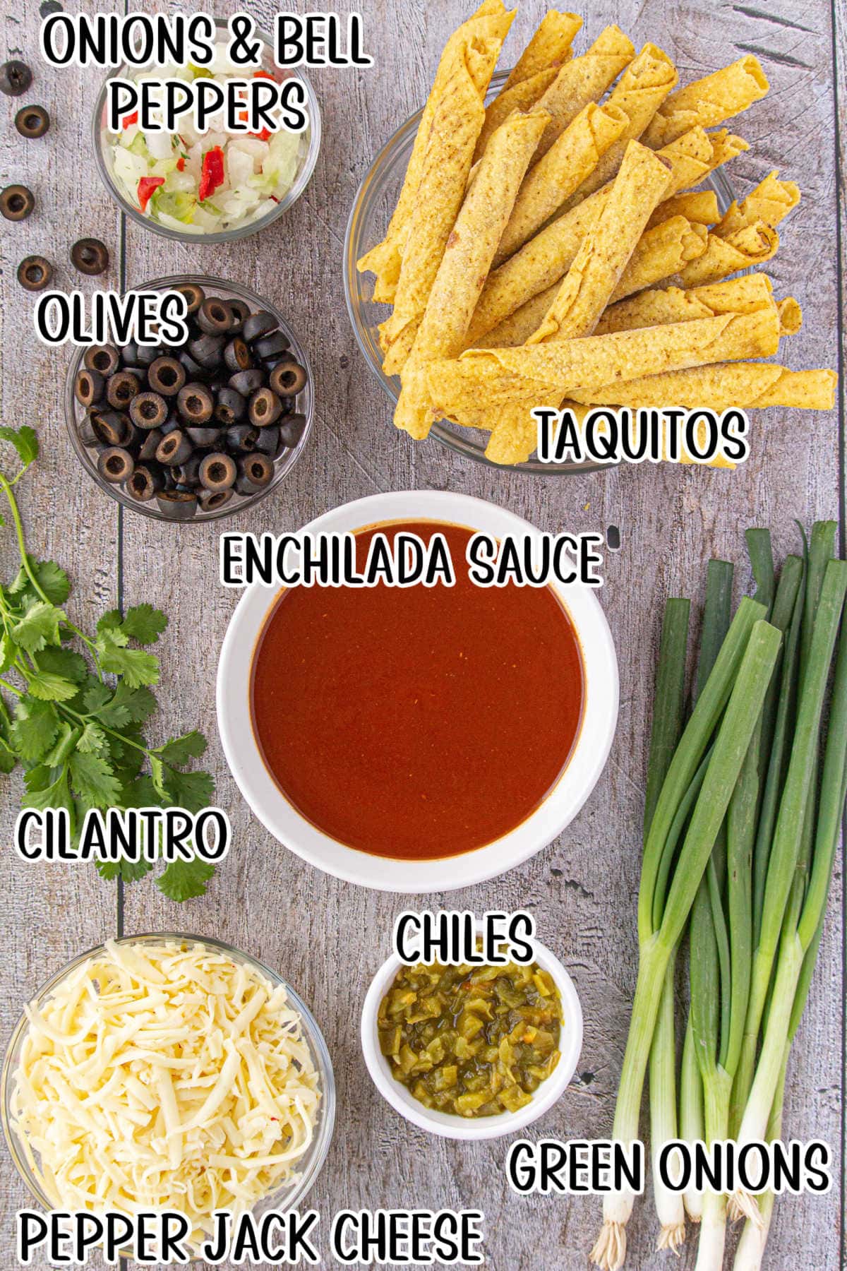 Labeled ingredients for this recipe.