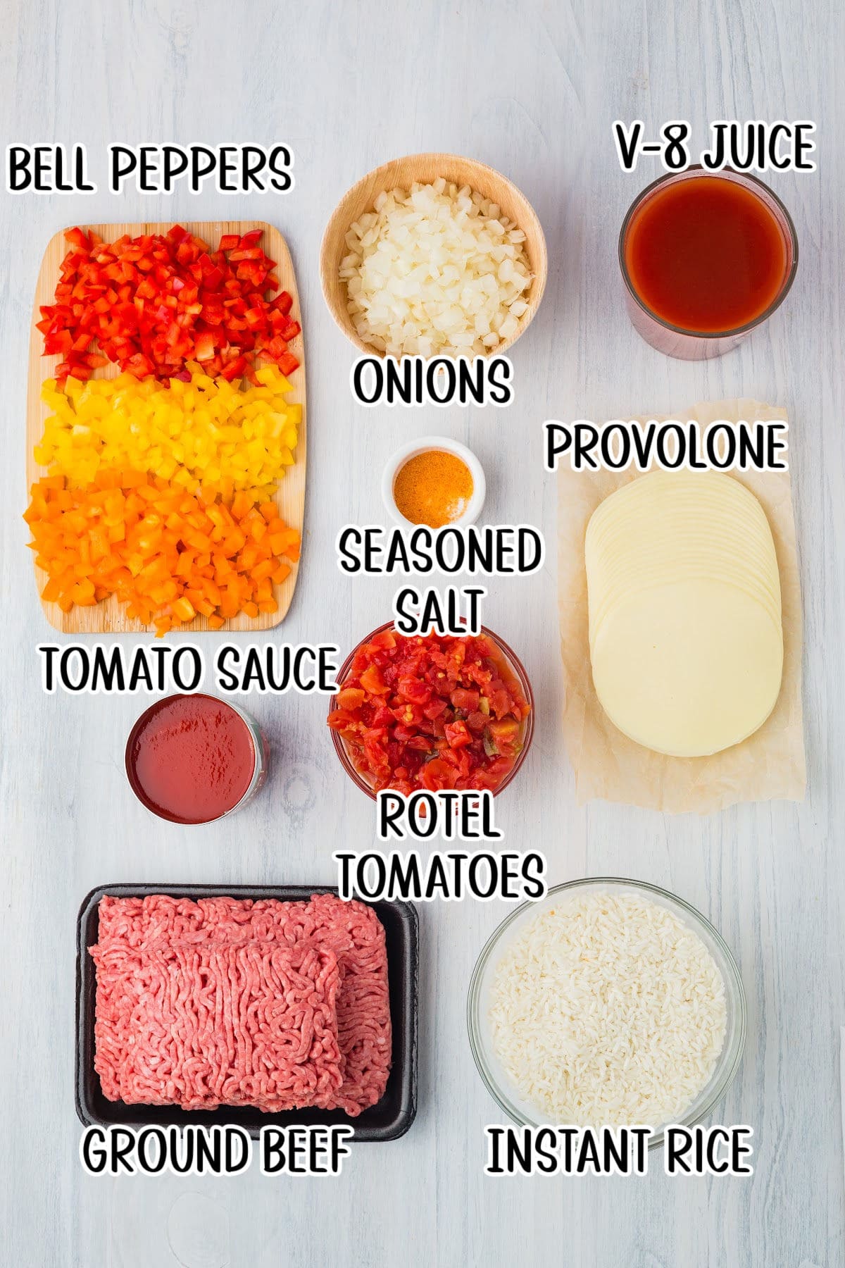 Labeled ingredients for this recipe.