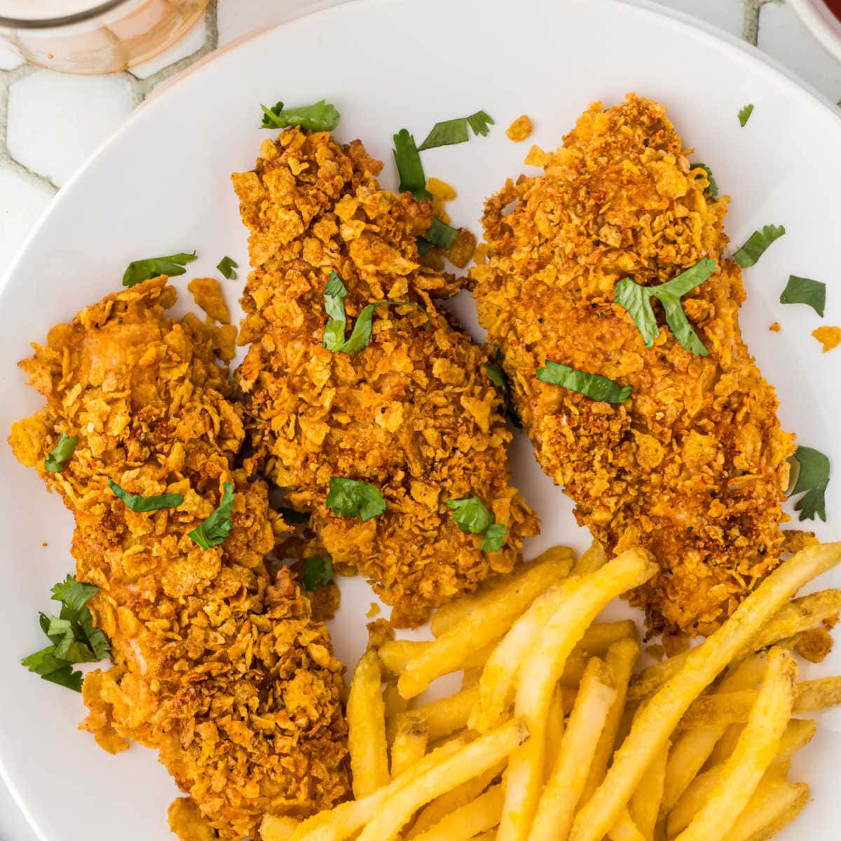 Oven-Baked Cornflake Crusted Crispy Chicken Tenders photo
