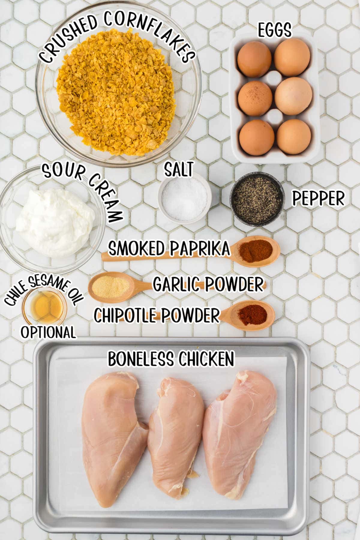 Labeled ingredients for this recipe.