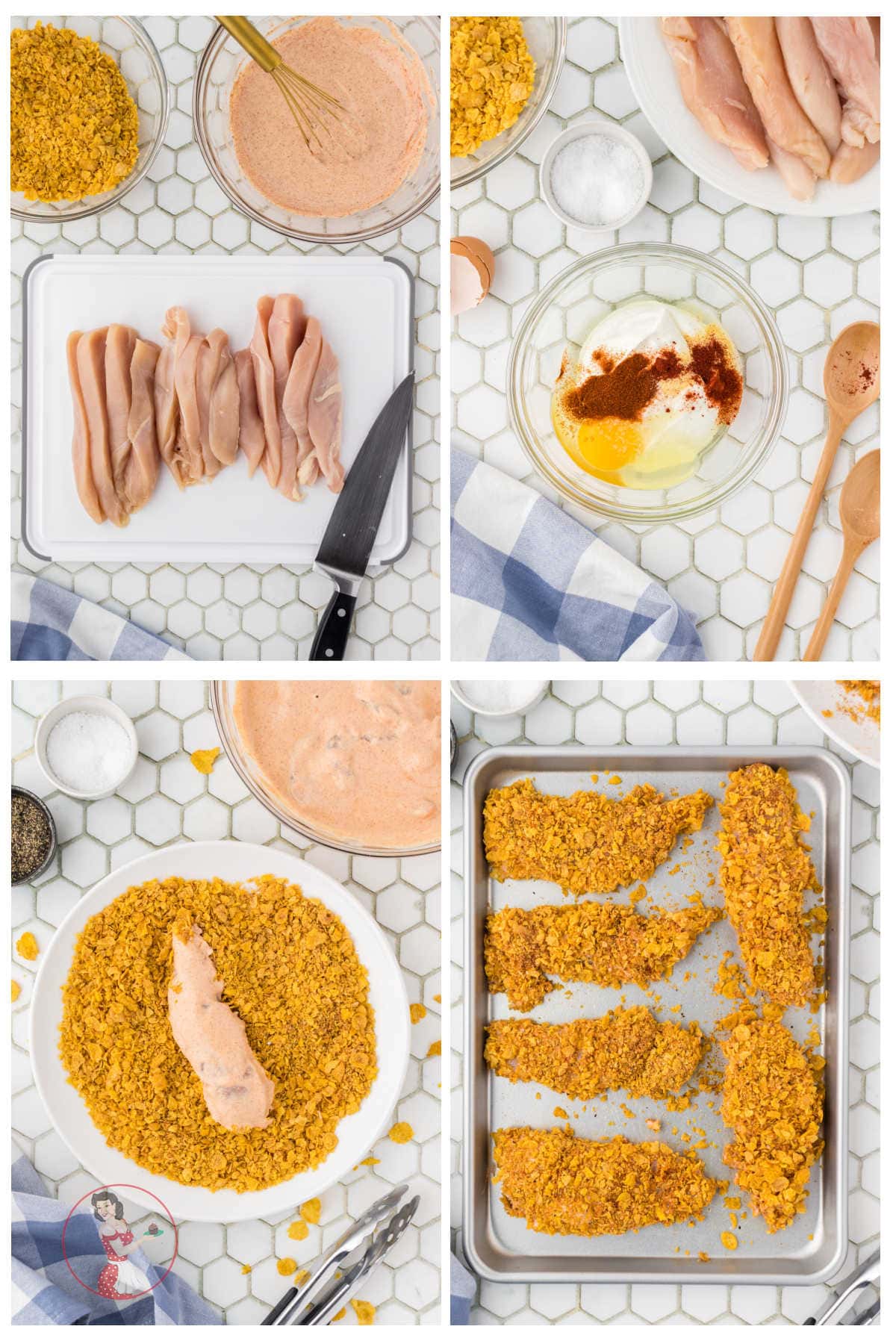 Oven-Baked Cornflake Crusted Crispy Chicken Tenders pic image