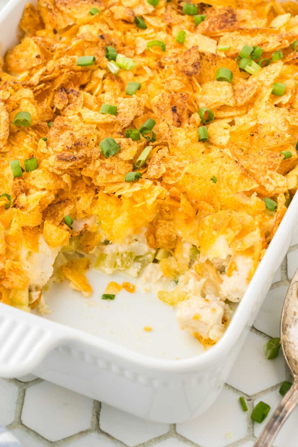 Chicken Potato Chip Casserole (Hot Chicken Salad) Restless Chipotle