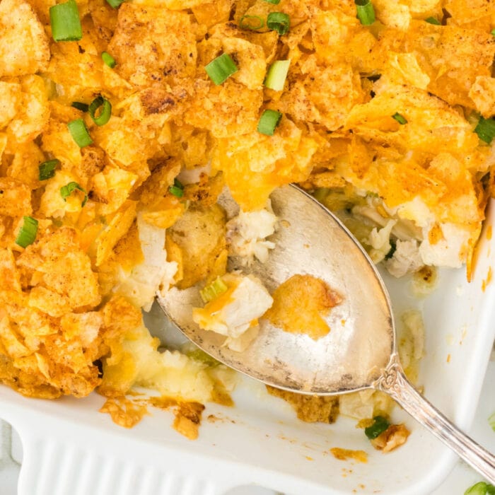 Chicken Potato Chip Casserole (Hot Chicken Salad) Restless Chipotle