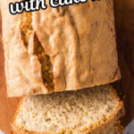 4-Ingredient banana bread recipe pin for Pinterest.