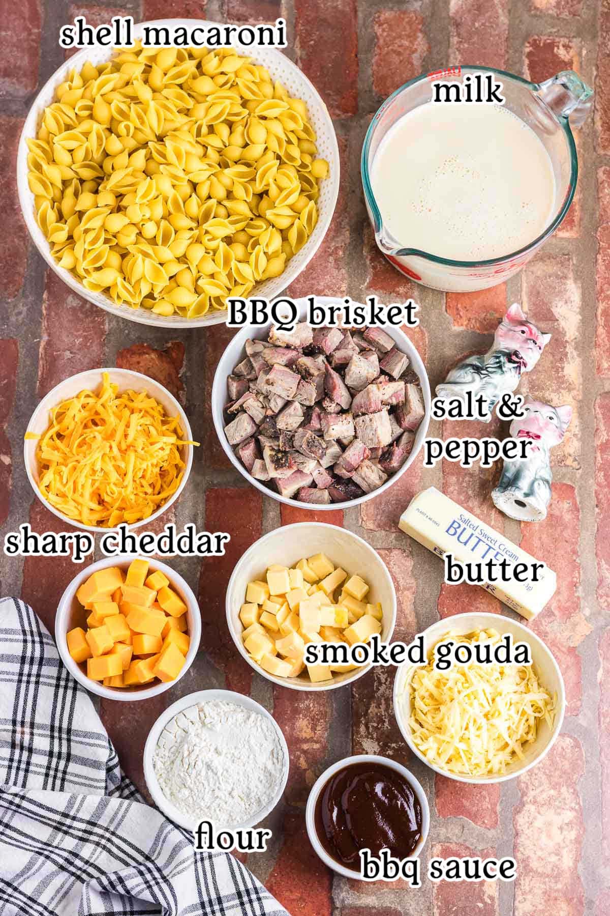 An overhead image of the recipe ingredients with text overlay. 