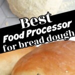 A collage of bread dough and bread with title text overlay for pinterest.