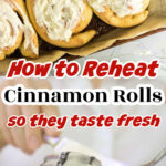 Collage of cinnamon roll images with title text overlay for Pinterest.