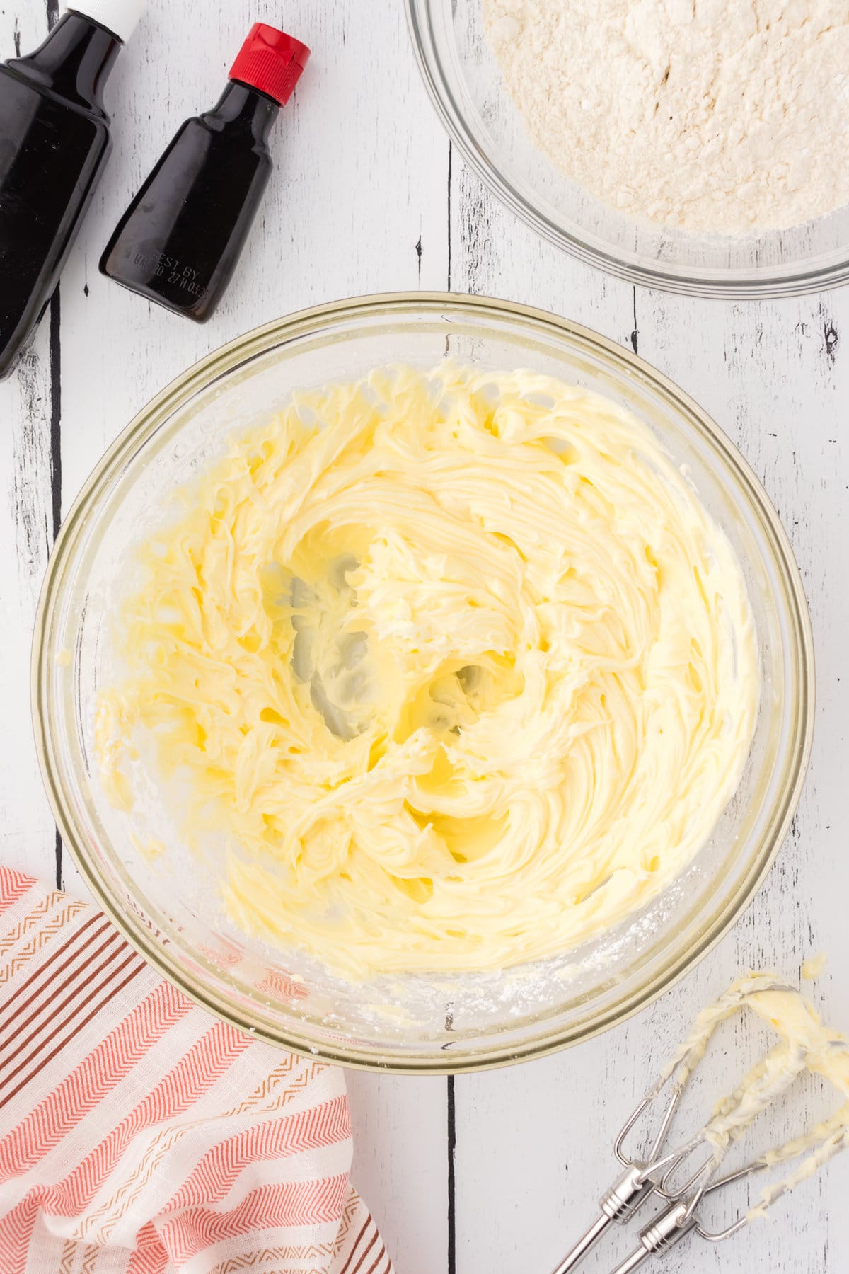 Butter and powdered sugar beaten together.