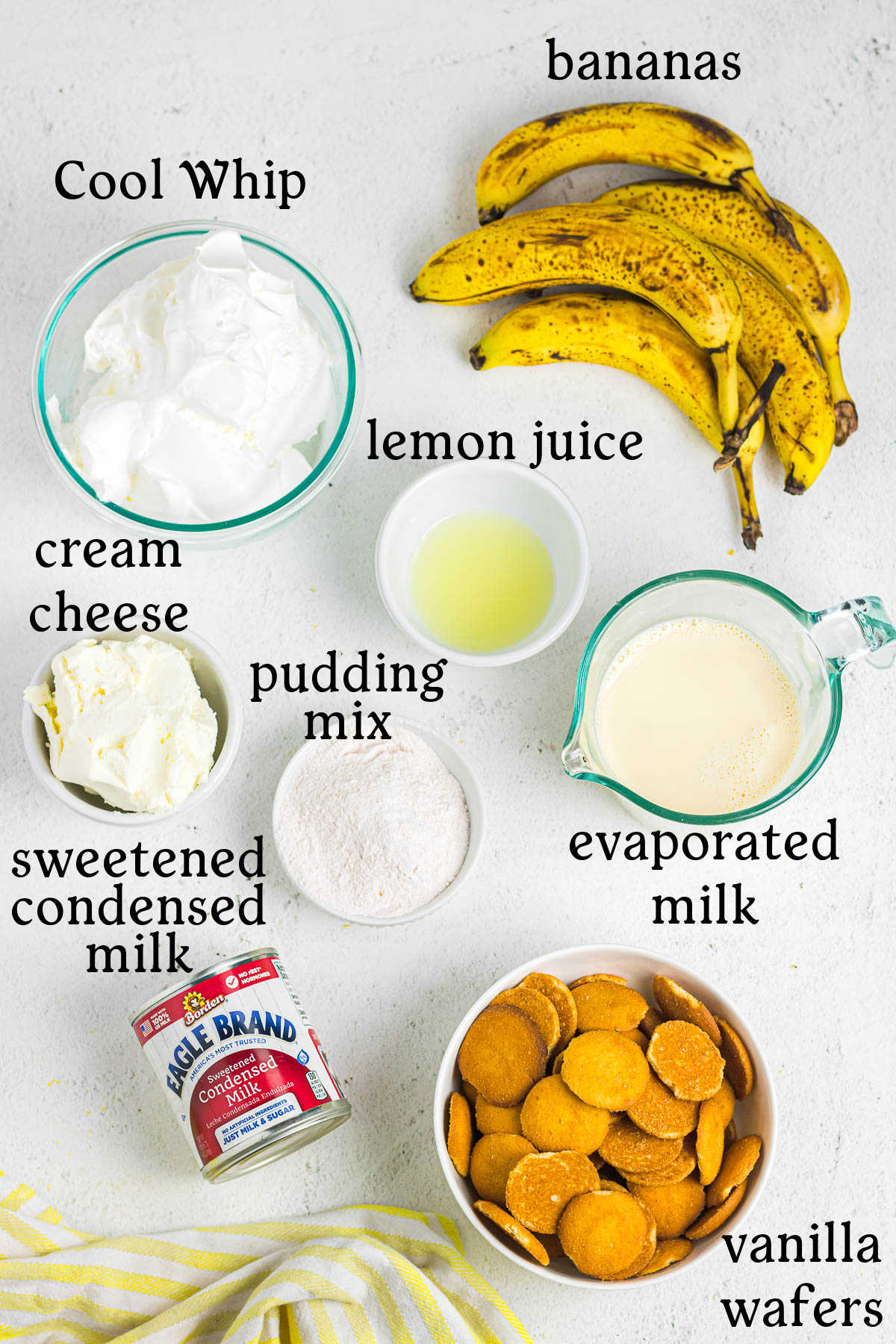 The recipe ingredients with text overlay.