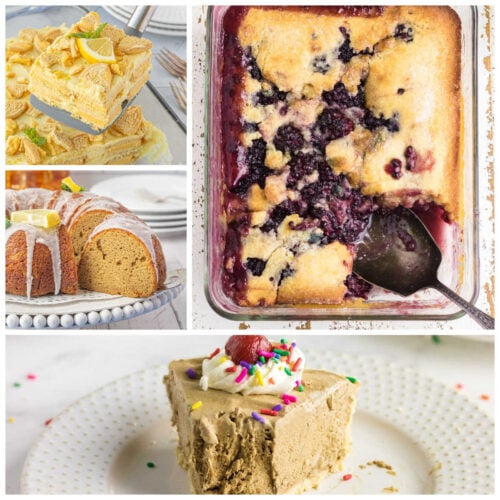 A square collage of bbq desserts for the feature image.