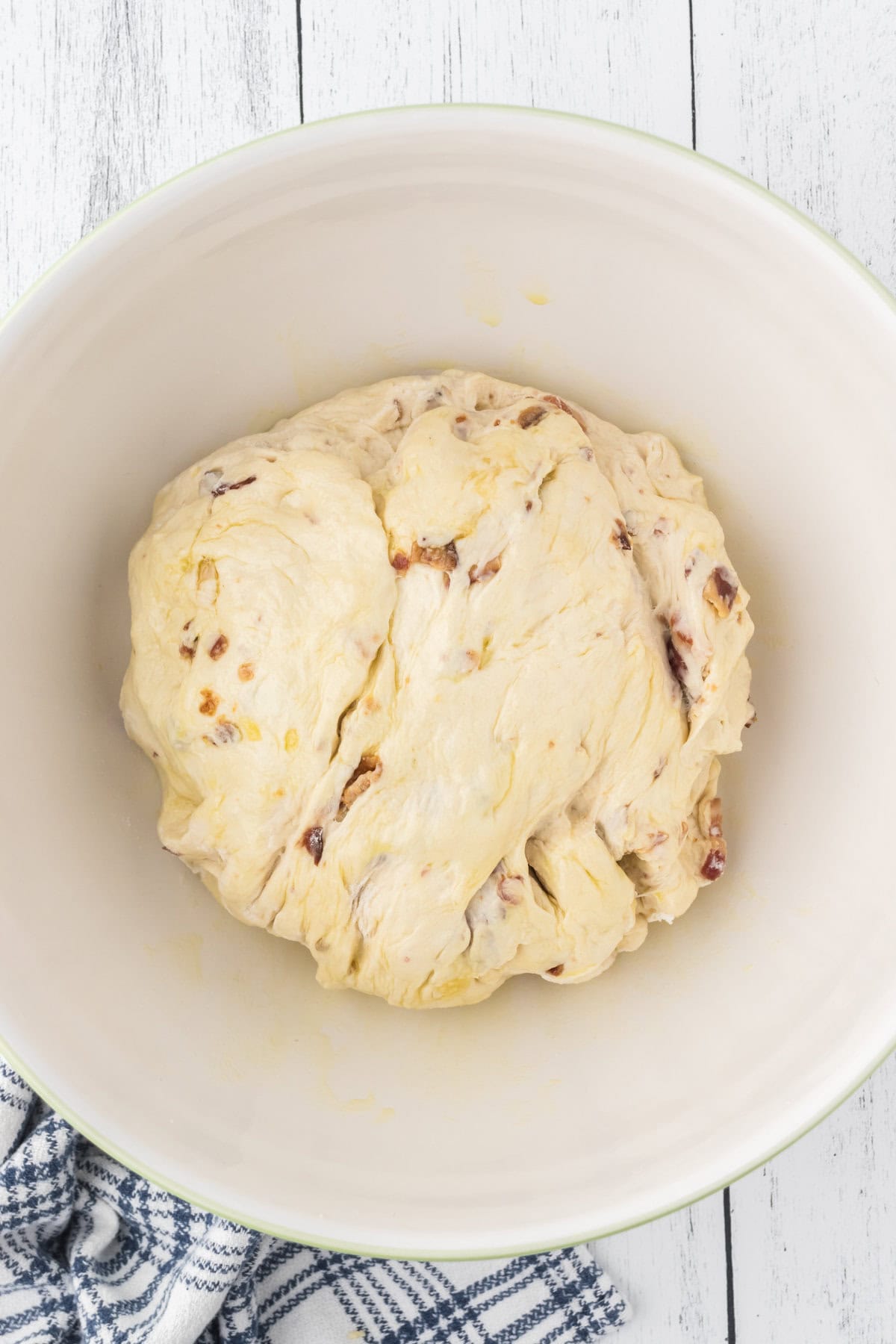 Dough in bowl.
