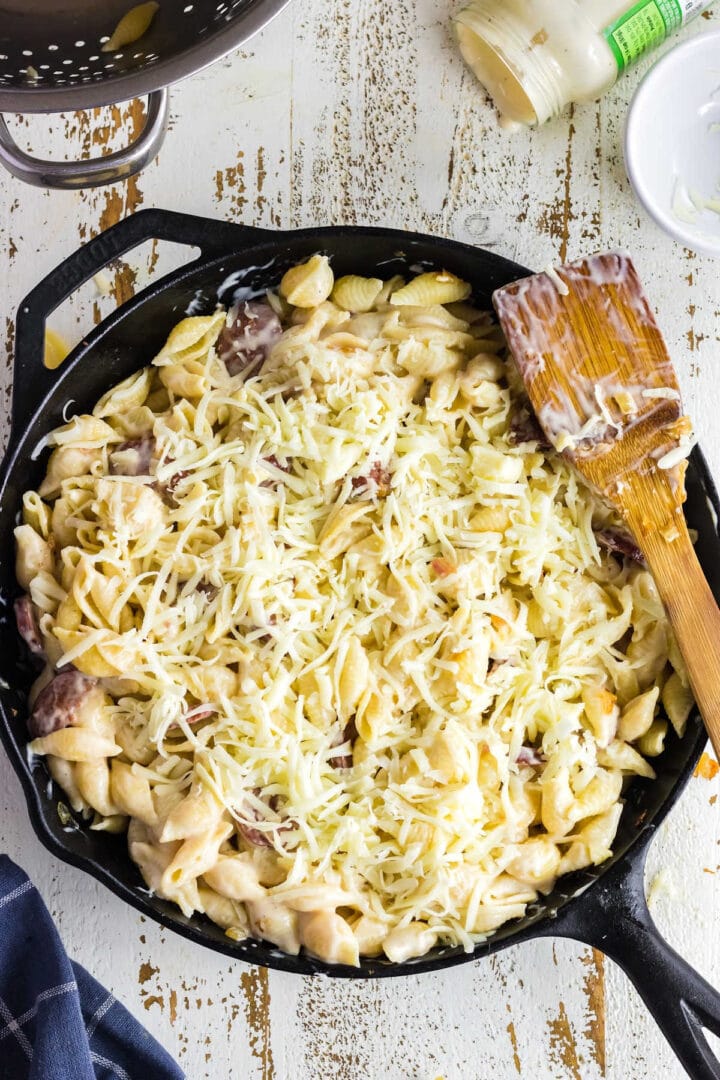 Creamy Smoked Sausage Alfredo Skillet (30 minutes) - Restless Chipotle