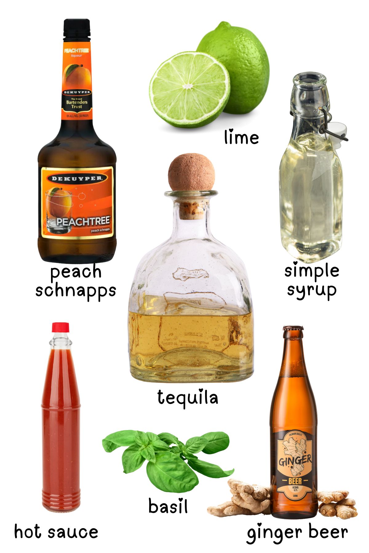 Labeled ingredients for this recipe.