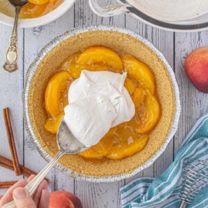 Spoon the cream cheese mixture over the top and smooth it out.