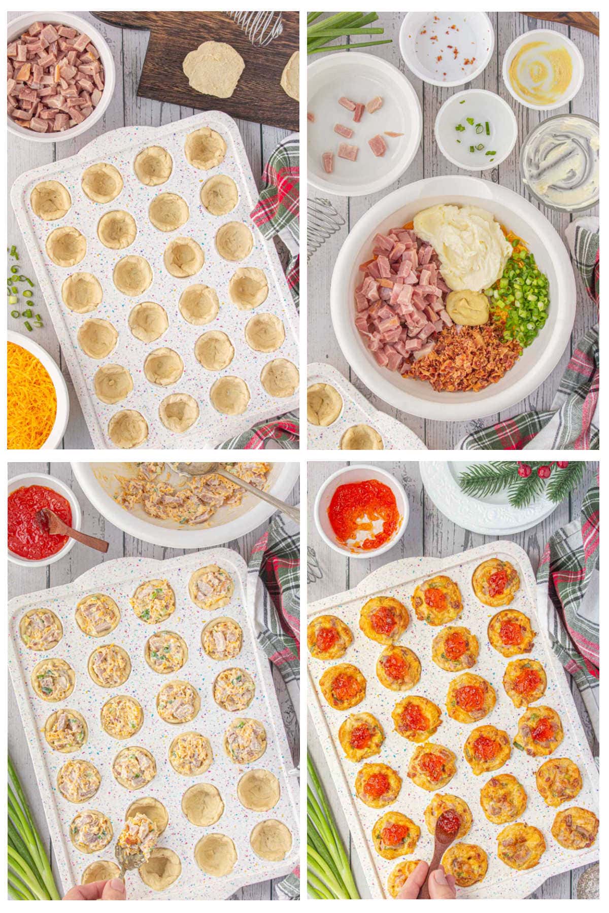 Step by step images showing how to make this easy holiday appetizer.